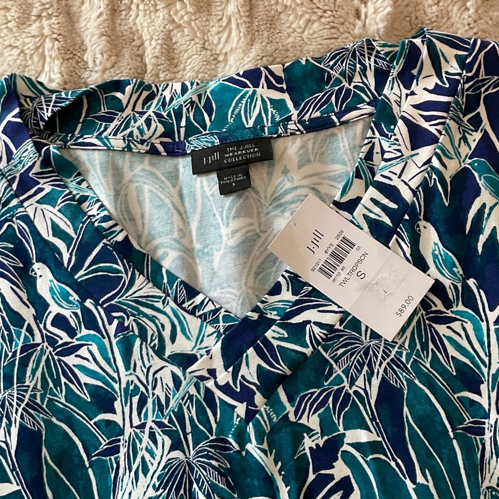 J. Jill Wearever Tropical top NWT
